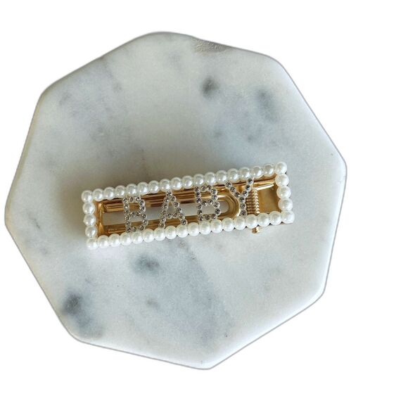 Elegant Pearl Hair Clip Barrette Bride Hair Accessories for Women - Picture 6 of 7